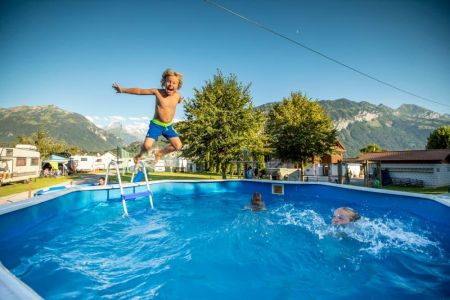 Camping Hobby Unterseen Interlaken Switzerland pool for kids