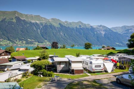 Location Camping Du Lac above Iseltwald on Lake Brienz Switzerland