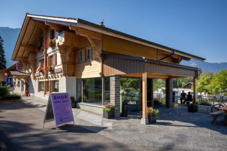 Camping Manor Farm Unterseen Interlaken Switzerland reception with shop