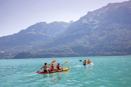 Camping Au Lac Ringgenberg Interlaken Switzerland free kayaks and stand up paddle boards